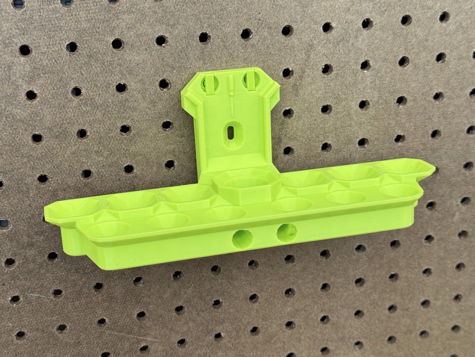 13 Screwdriver Holder For Ryobi Link Rails, pegboard, or wall. Garage Tool-Green