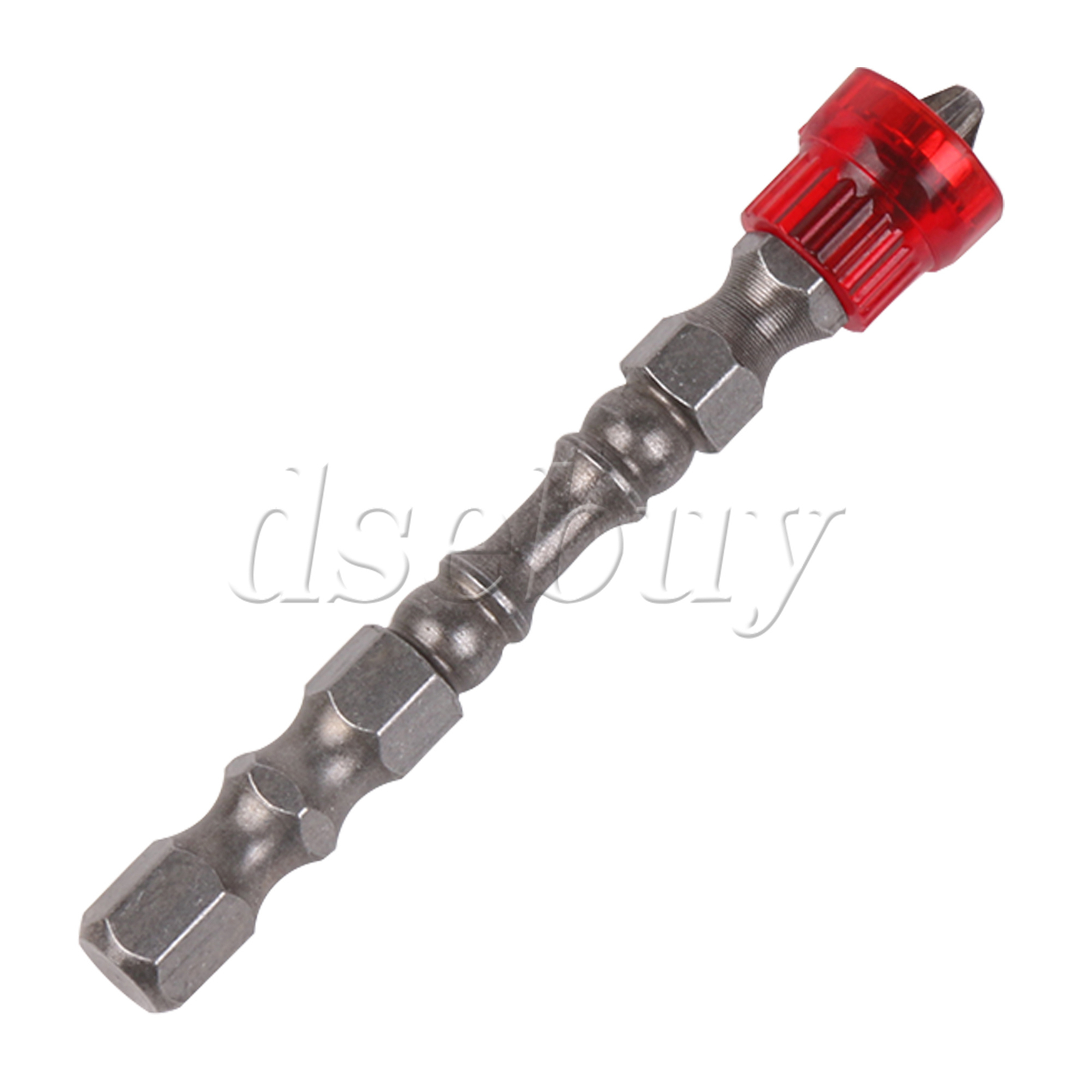 25PCS Magnetic Collar Design Screwdriver Bits 1/4″ Hex Shank S2 Chrome Steel Red