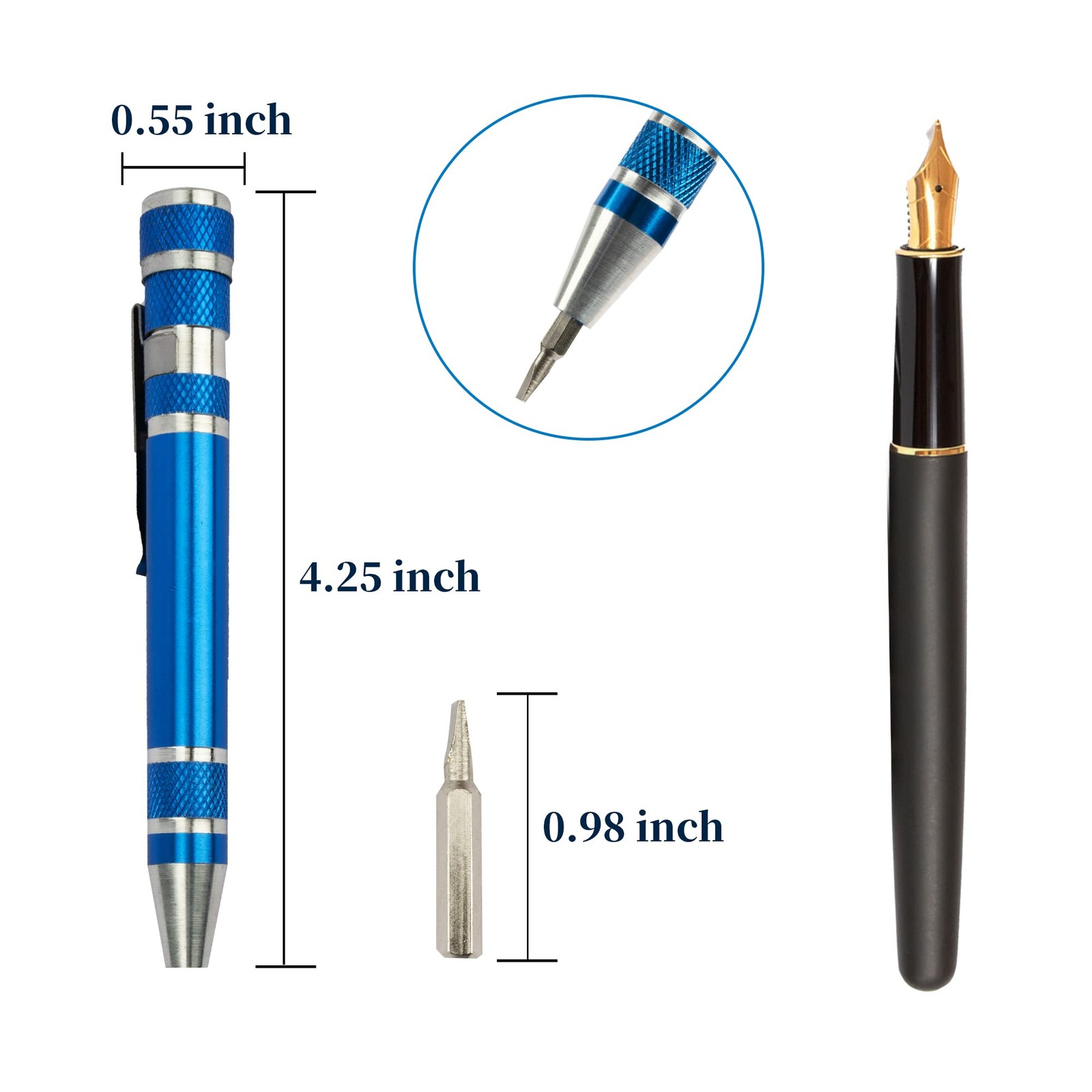 SWATOM 8 in 1 Mini Screwdriver Set Small Screwdrivers Pen Magnetic Green