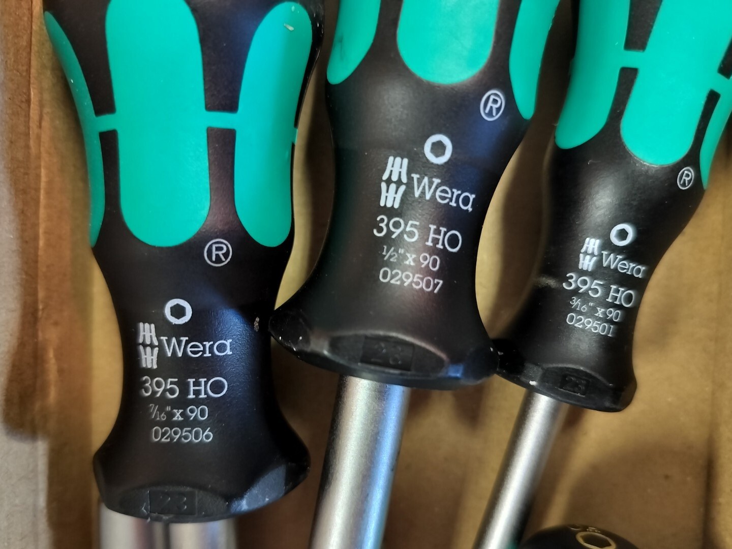 New. Wera Nut Driver Set of 7 Pieces, SAE Hollow , 395 HOLO/7