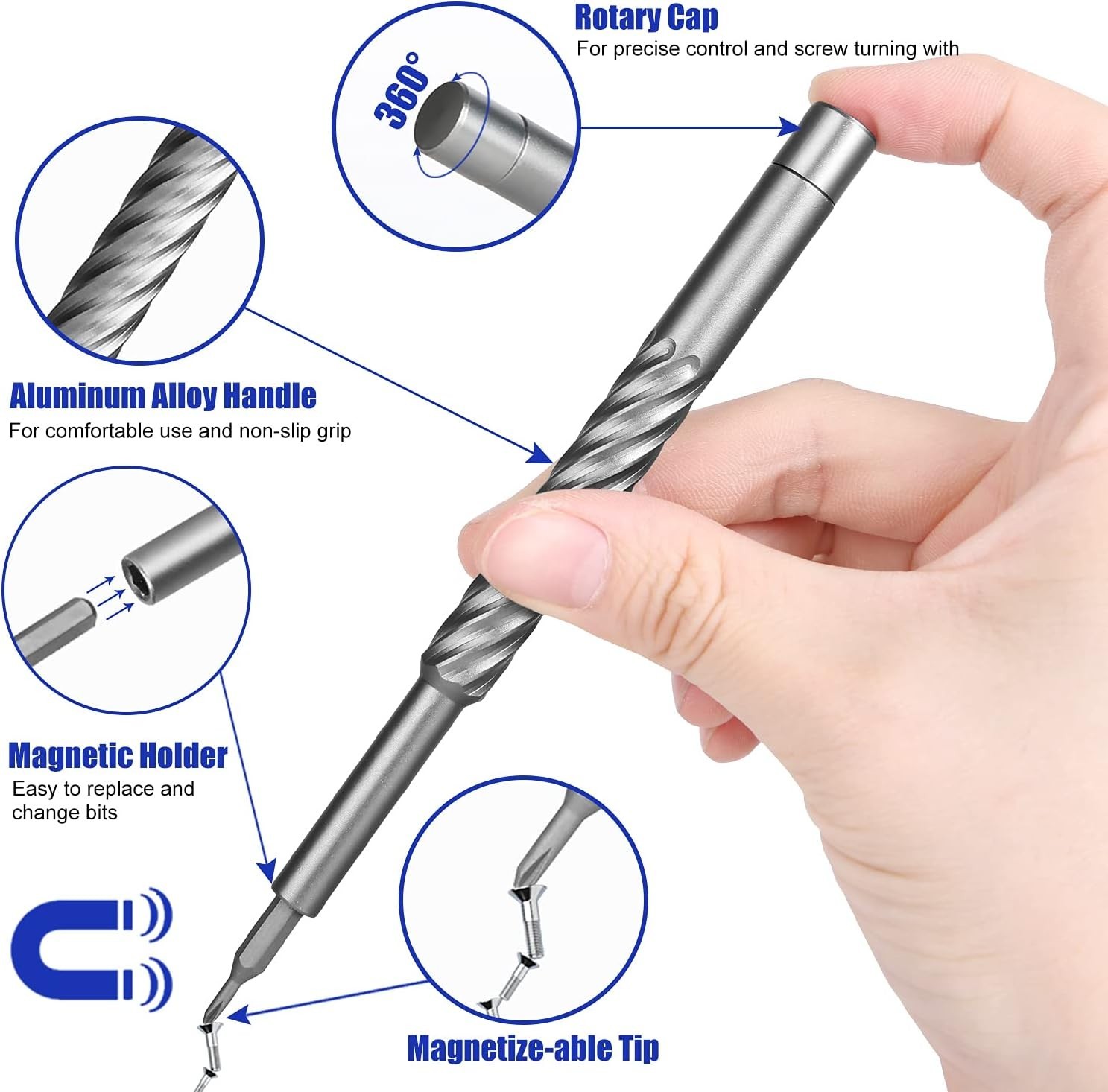 Ergonomic 142-in-1 Precision Screwdriver Set: Perfect for Computers & Consoles