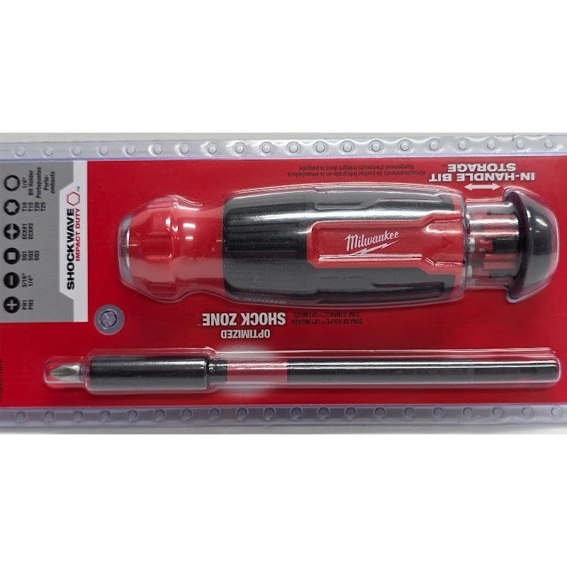 Milwaukee 48-22-2915 14-in-1 Multi-Bit Screwdriver W/ SHOCKWAVE Impact Duty Bits
