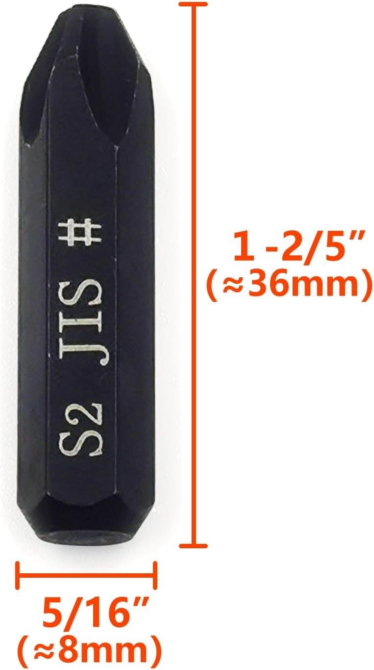 4PCS JIS Impact Screwdriver Bits Set 5/16 Hex Manual Driver #1 #2 #3 SL8 Tool US