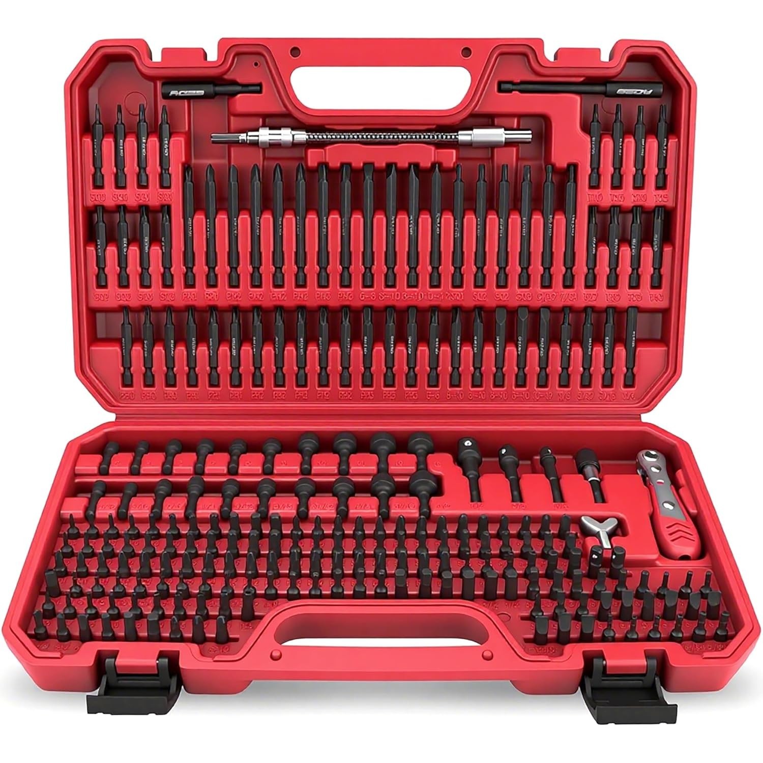 232-Piece Chrome Vanadium Screwdriver Bit Set with Ratchet Wrench – Complete Kit