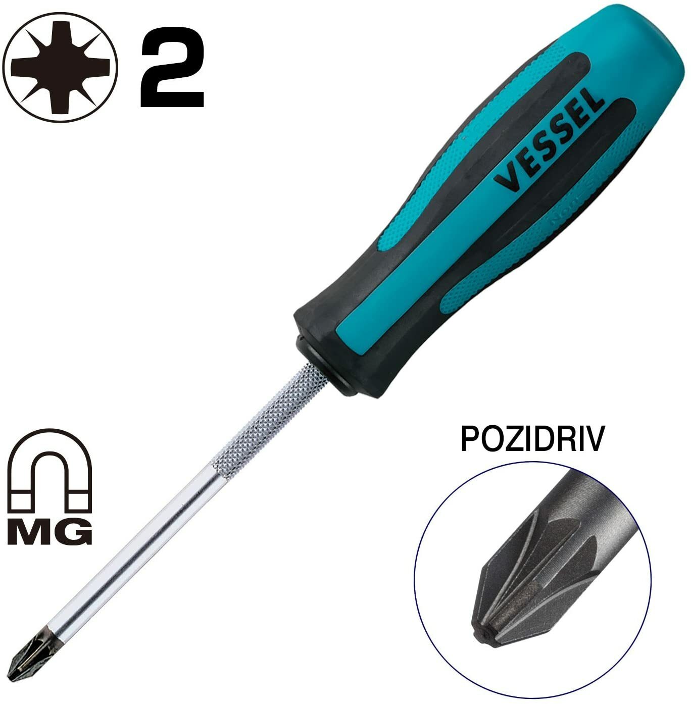 VESSEL Megadora 903 POZIDRIV 3-piece set PZ1x75 PZ2x100 PZ3x150 Driver Japan new