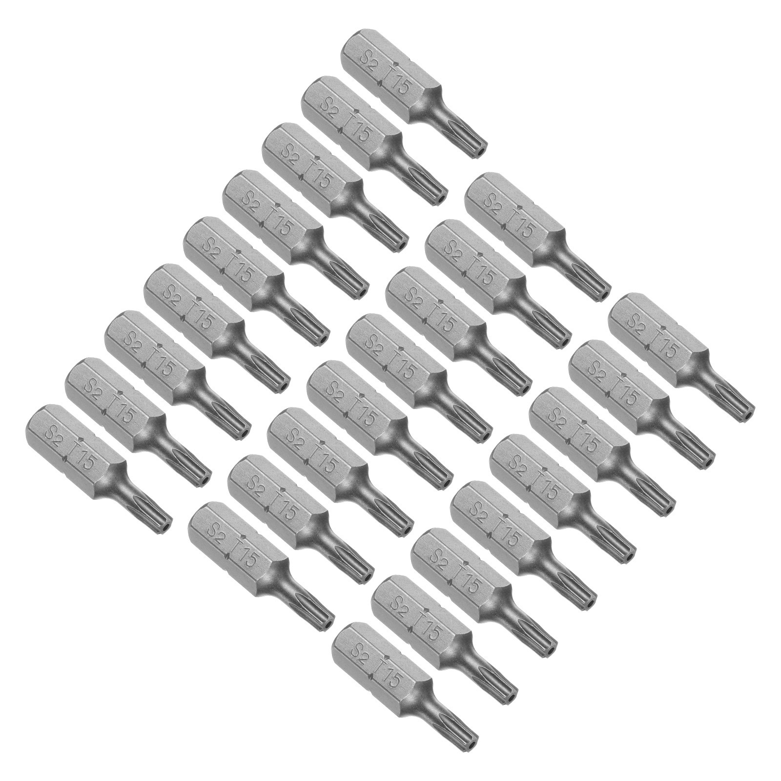 25pcs Torx Screwdriver Bits 1/4″ Hex Shank 25mm T15 Magnetic Screwdrivers Bit