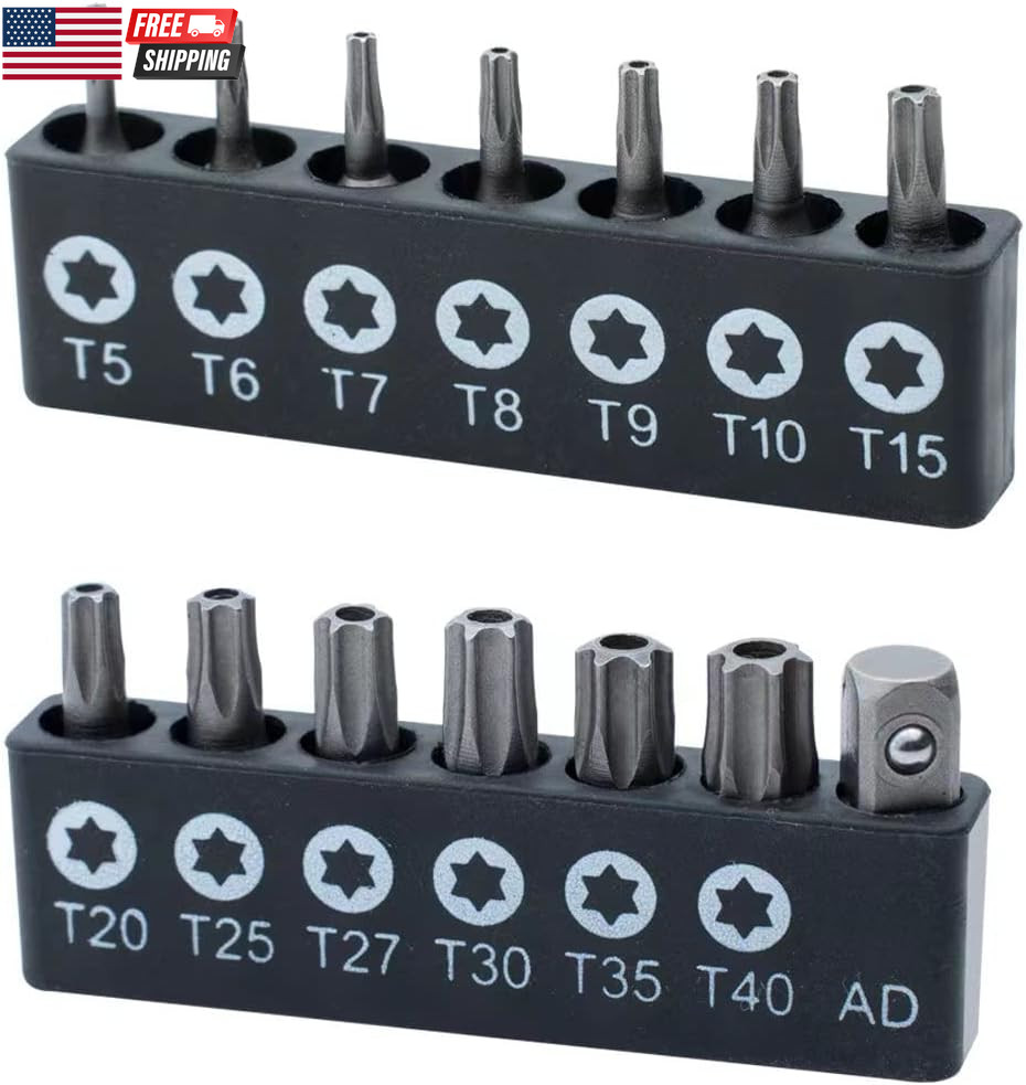 38-Piece 1/4 Bit Driver Screwdriver Bit Set with Portable Case, Chrome Vanadium