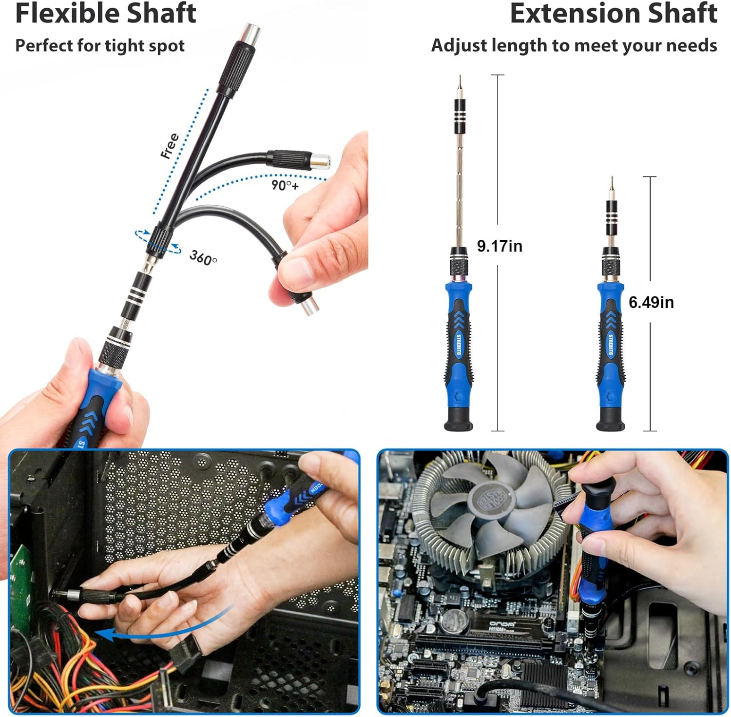 Screwdriver Sets 142-Piece with 120 Bits Magnetic Repair Tool Kit