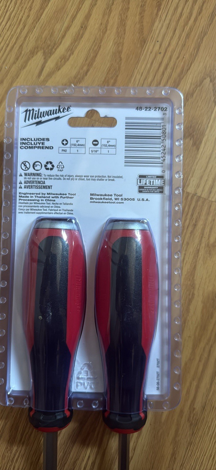 Milwaukee 48-22-2702 2pc Demolition Screwdriver Set PH2 Phillips/Slotted