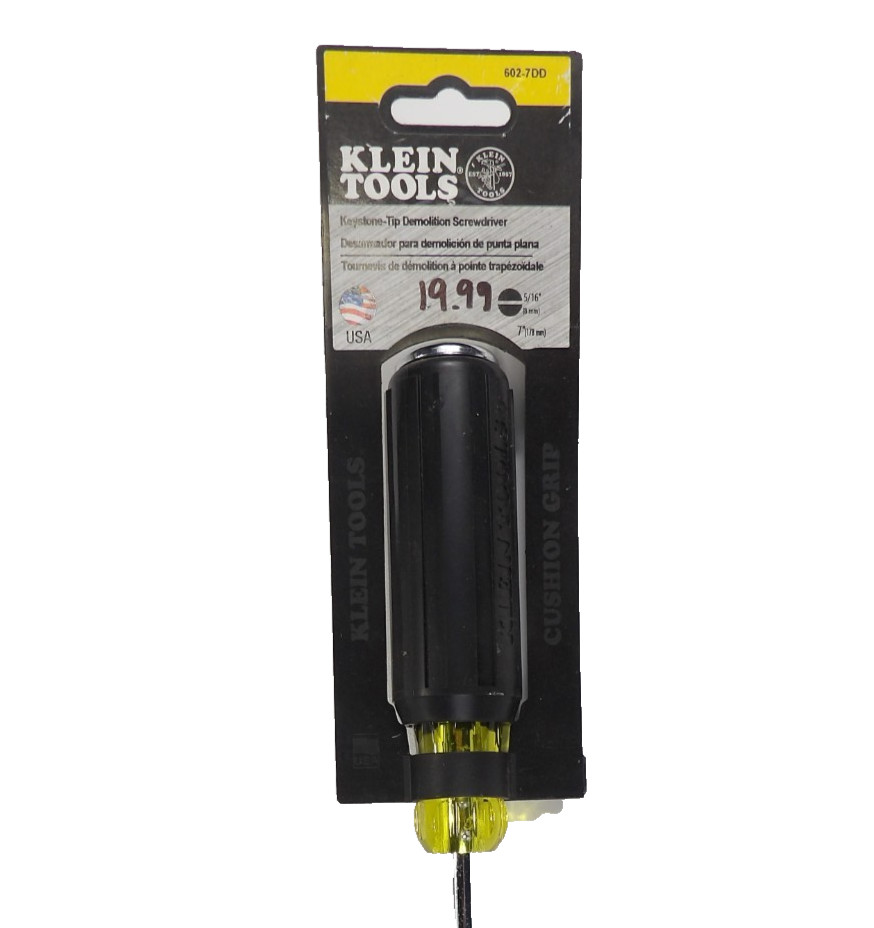Klein Tools – 5/16″ Keystone Tip Demolition Screwdriver 7″ Long #602-7DD