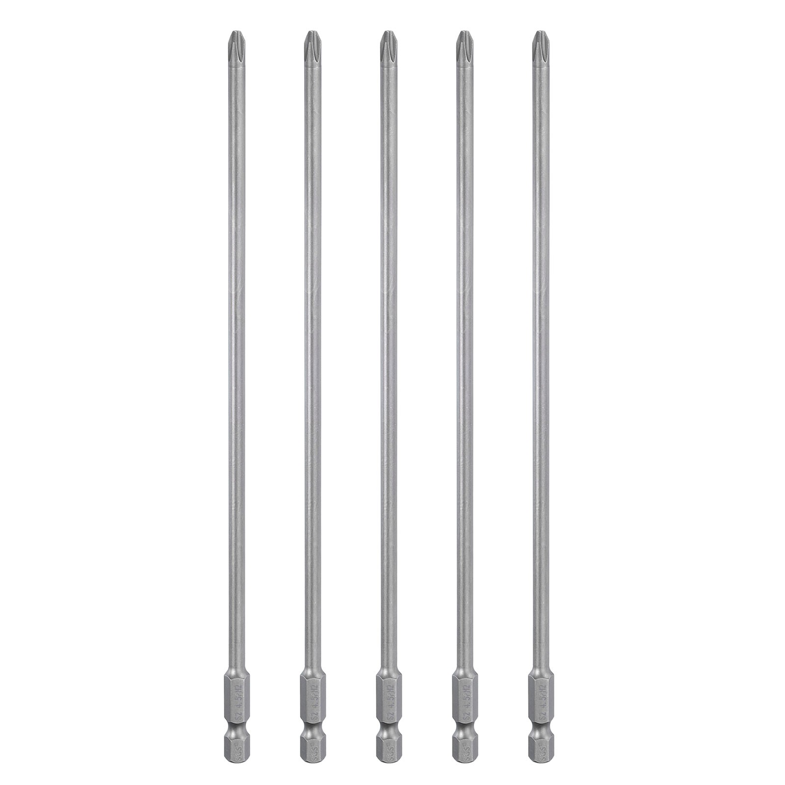 5pcs Magnetic Phillips Screwdriver Bit PH2 1/4″ Hex Shank 200mm Long 4.5mm Rod