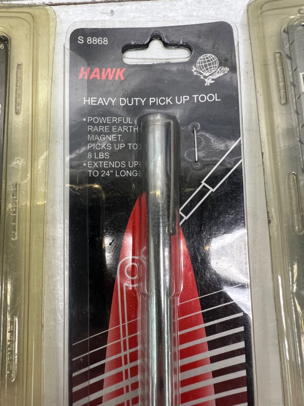 2 champion 6 in 1 screwdriver with cushion grip & 1 hawk magnet 8lb pick up tool