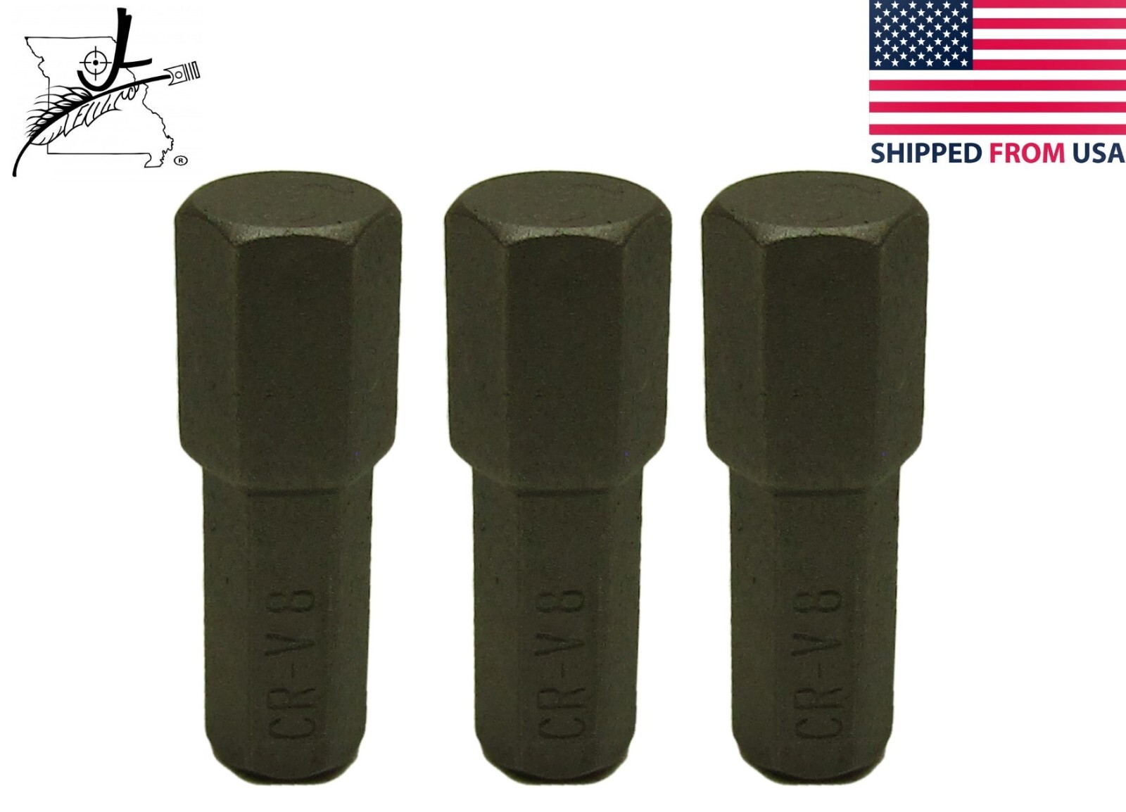 3x 8mm Allen Bits H8 Metric 25mm/1″ Long 1/4″ Hex Shank Screwdriver Drill 8 mm