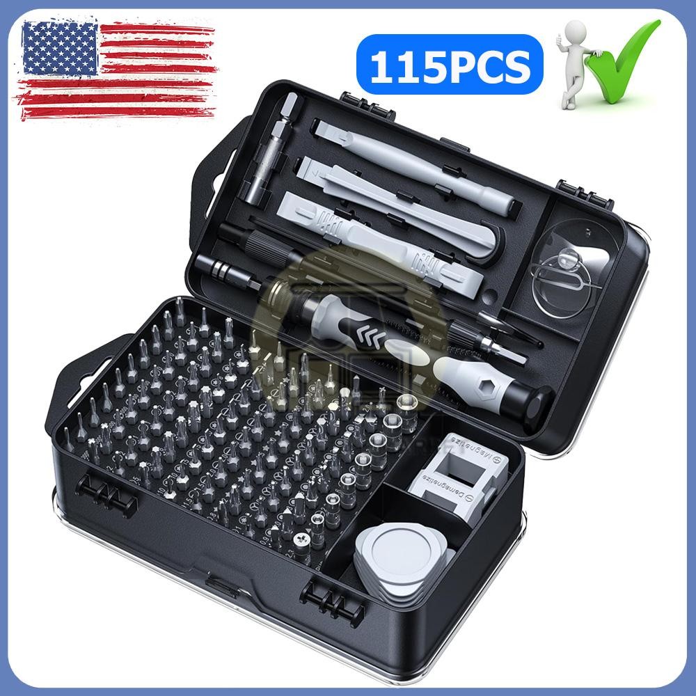Magnetic Precision 115 in 1 Repair Screwdriver Set PC Phone Electronics Tool Kit