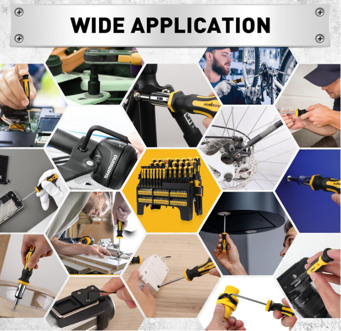 140-Piece Magnetic Screwdriver Set with Hex Keys, Precision Driver & Magnetizer