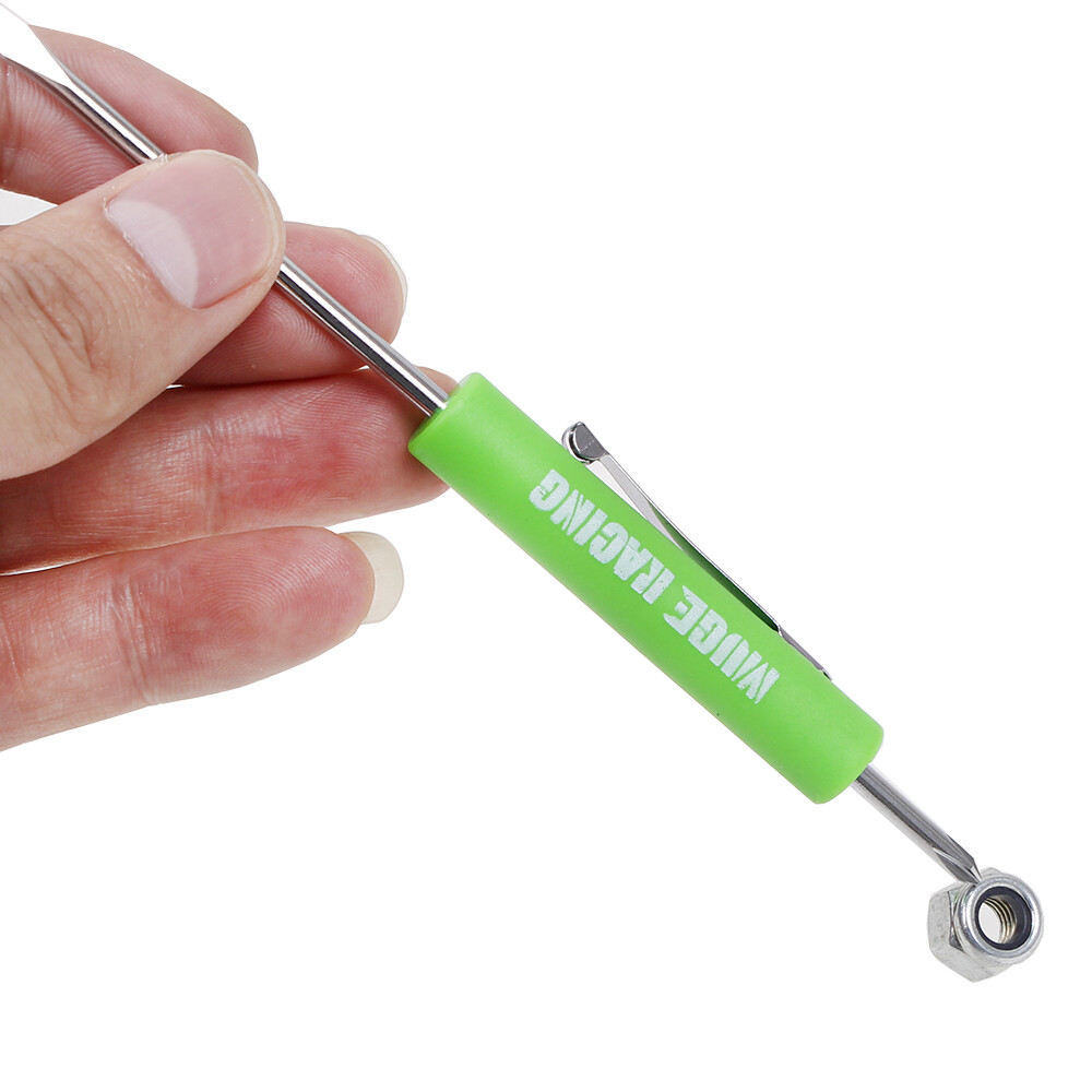 10x Green Mini Pocket Screwdriver Phillips & Flat Head Tip with Magnet and Clip