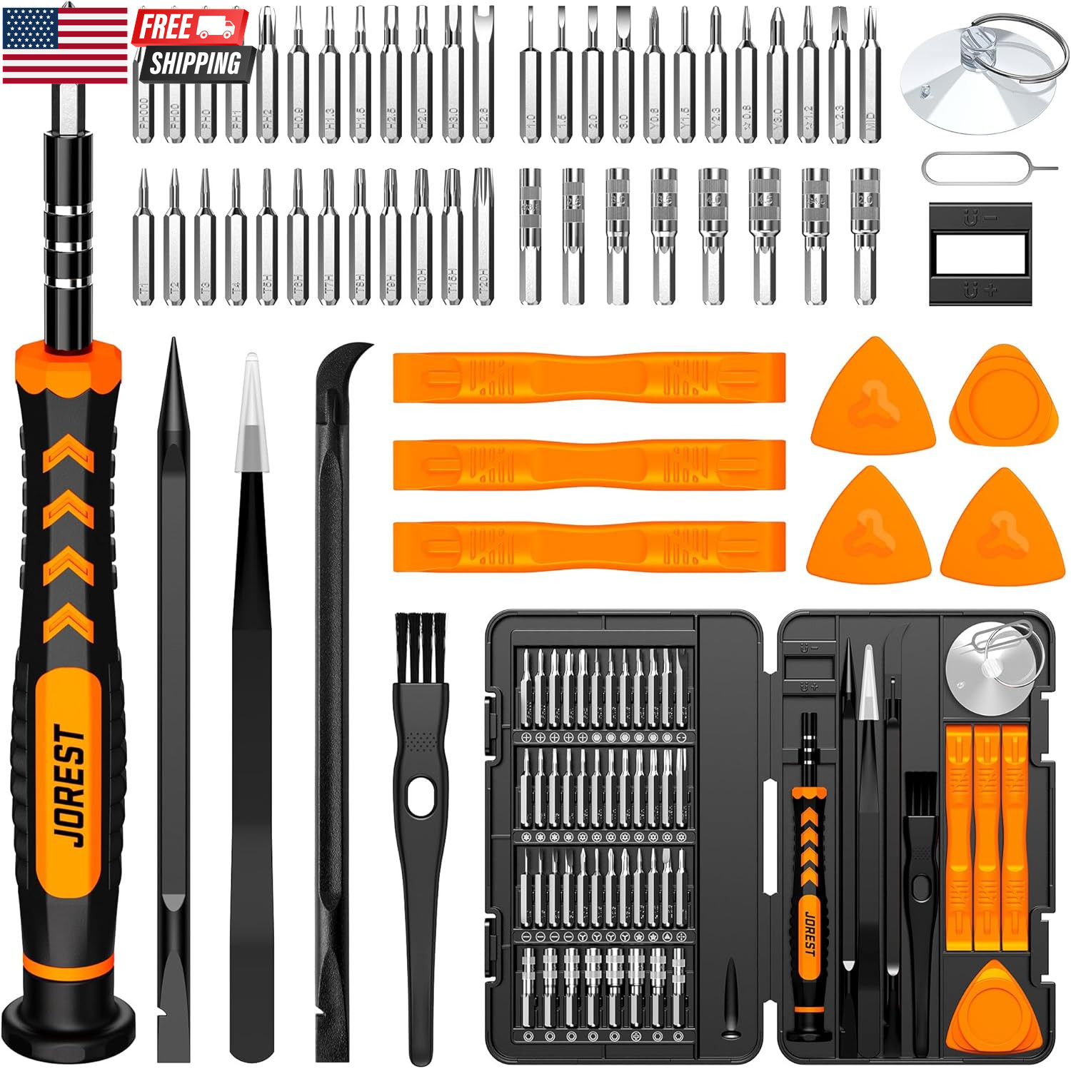 40Pcs Small Precision Screwdriver Set S2 Steel Magnetic Screwdriver Set with Tor
