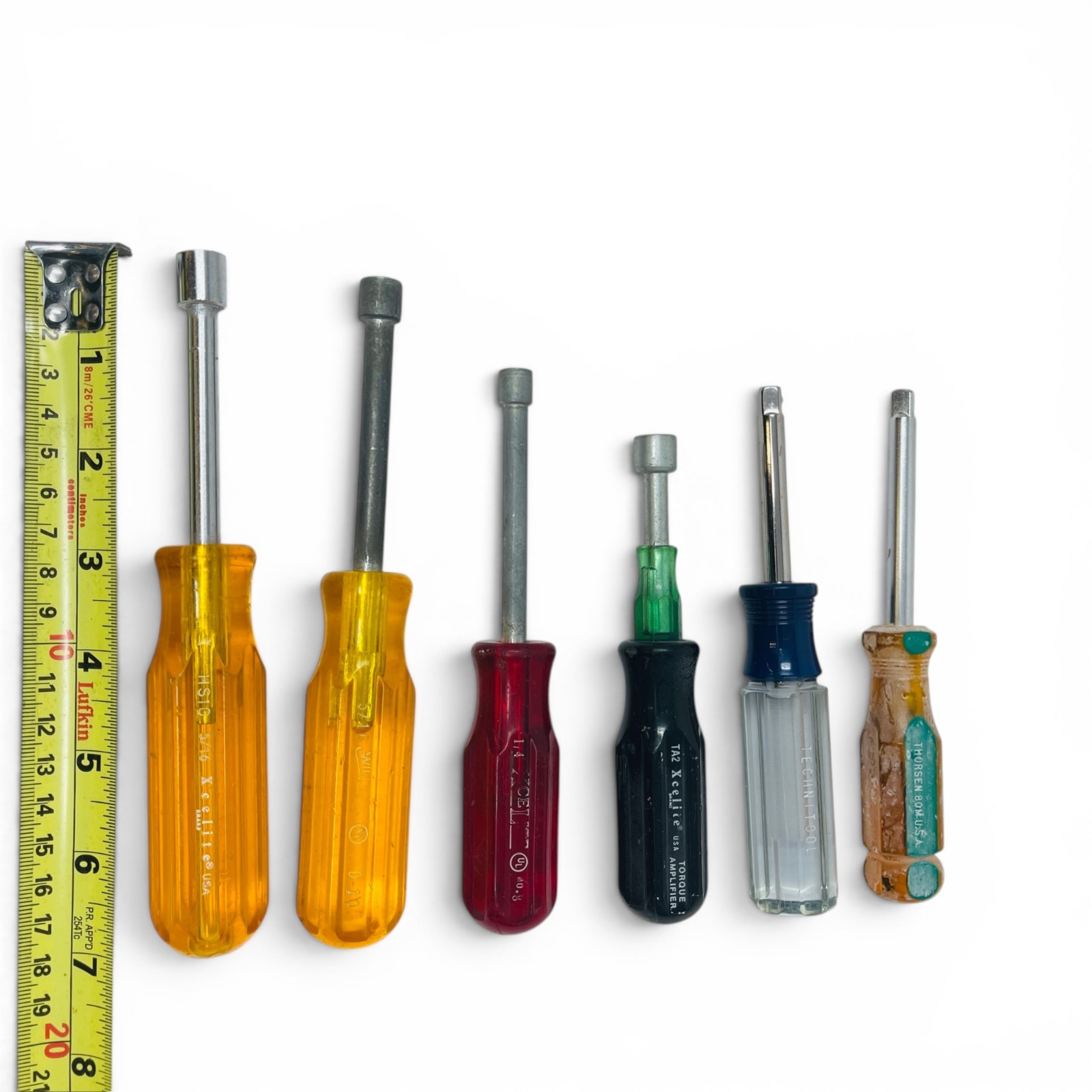Xcelite Williams Thorsen Technitool USA Nut Driver Hand Tool Lot Set, 6 Pcs