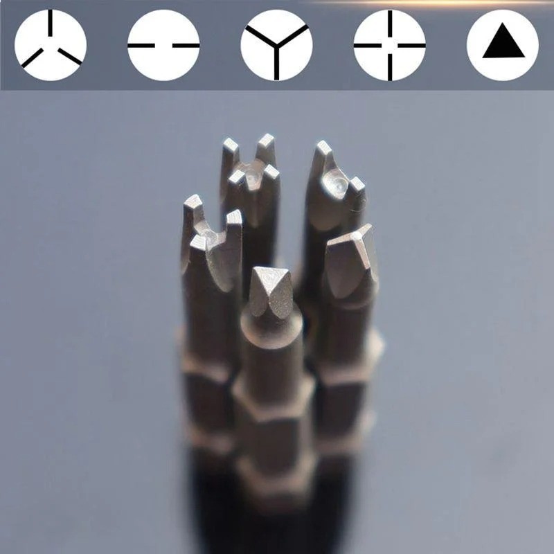 5PCS Special Screwdriver Bits Set 50mm U Y Triangle Inner Cross Tool
