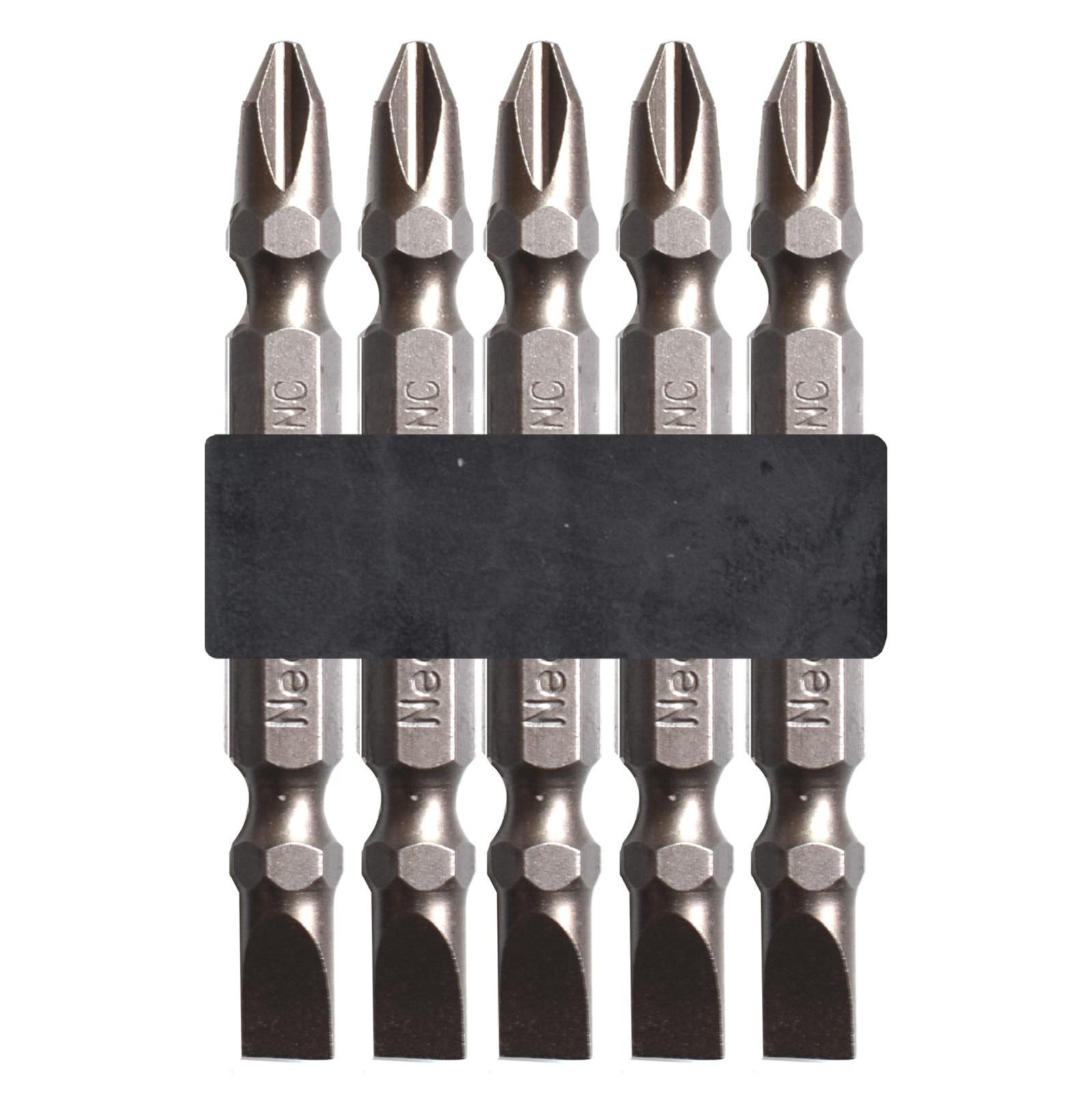 5Pcs PH2/SL6 Phillips and Slotted Flathead Double Ended Screwdriver Bits Magn…