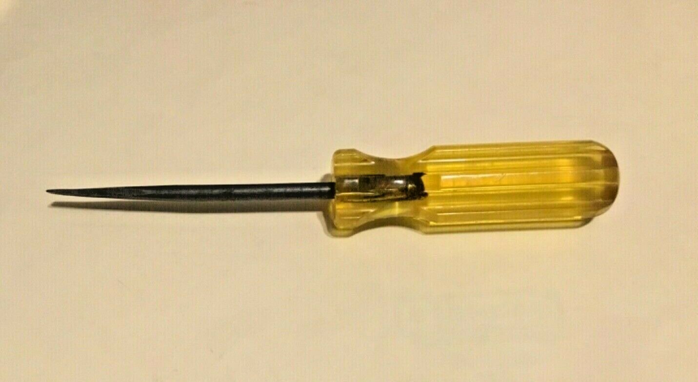 Hitco Slotted Screwdriver 1/4 x 6-inches, Used, USA, Yellow