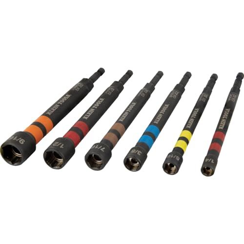 Klein Tools 6 Piece Magnetic Nut Driver Set with Ratcheting Handle