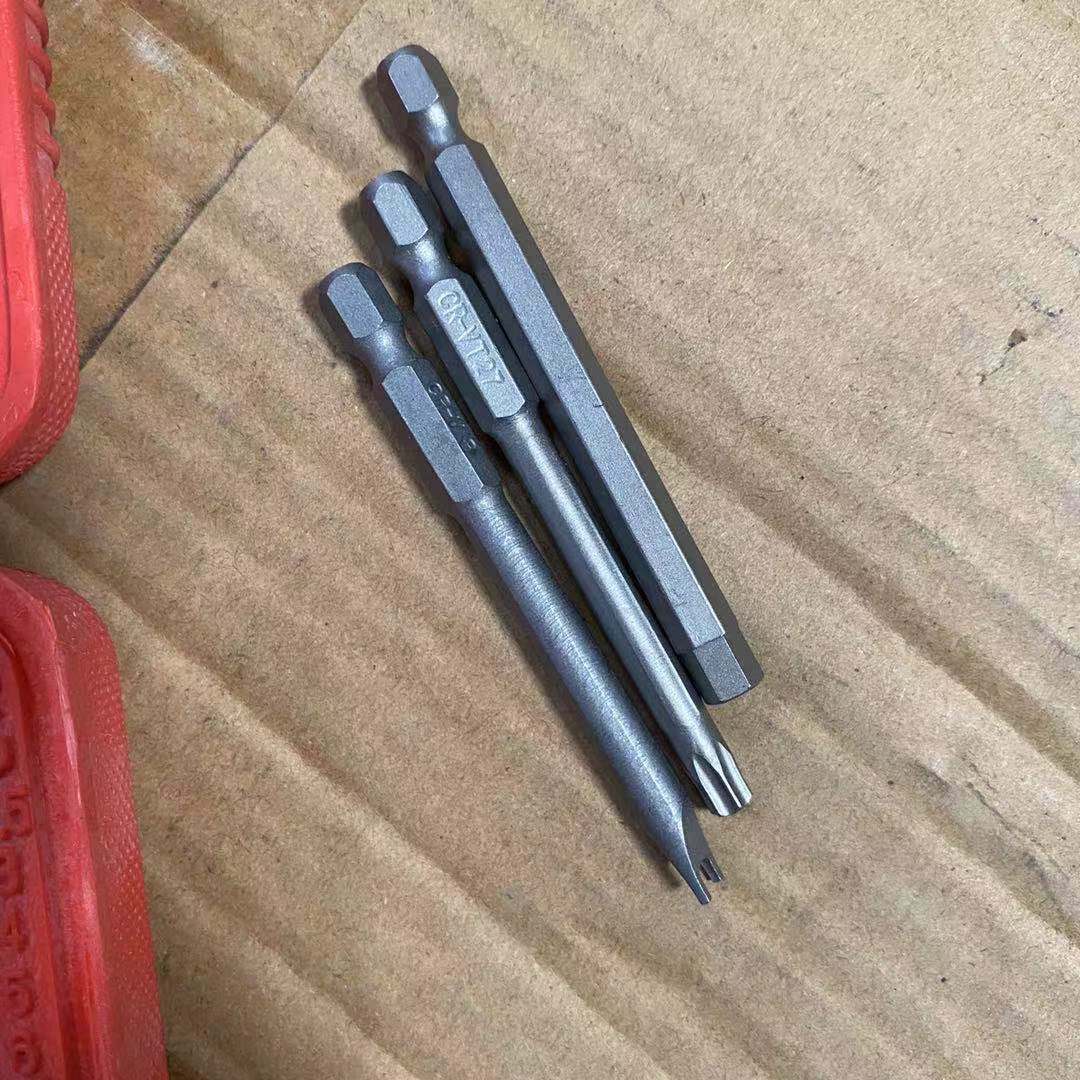 50Pcs Extra Long Security Bits Hex Torx Star Spline Flat Screwdriver Bit Box Set