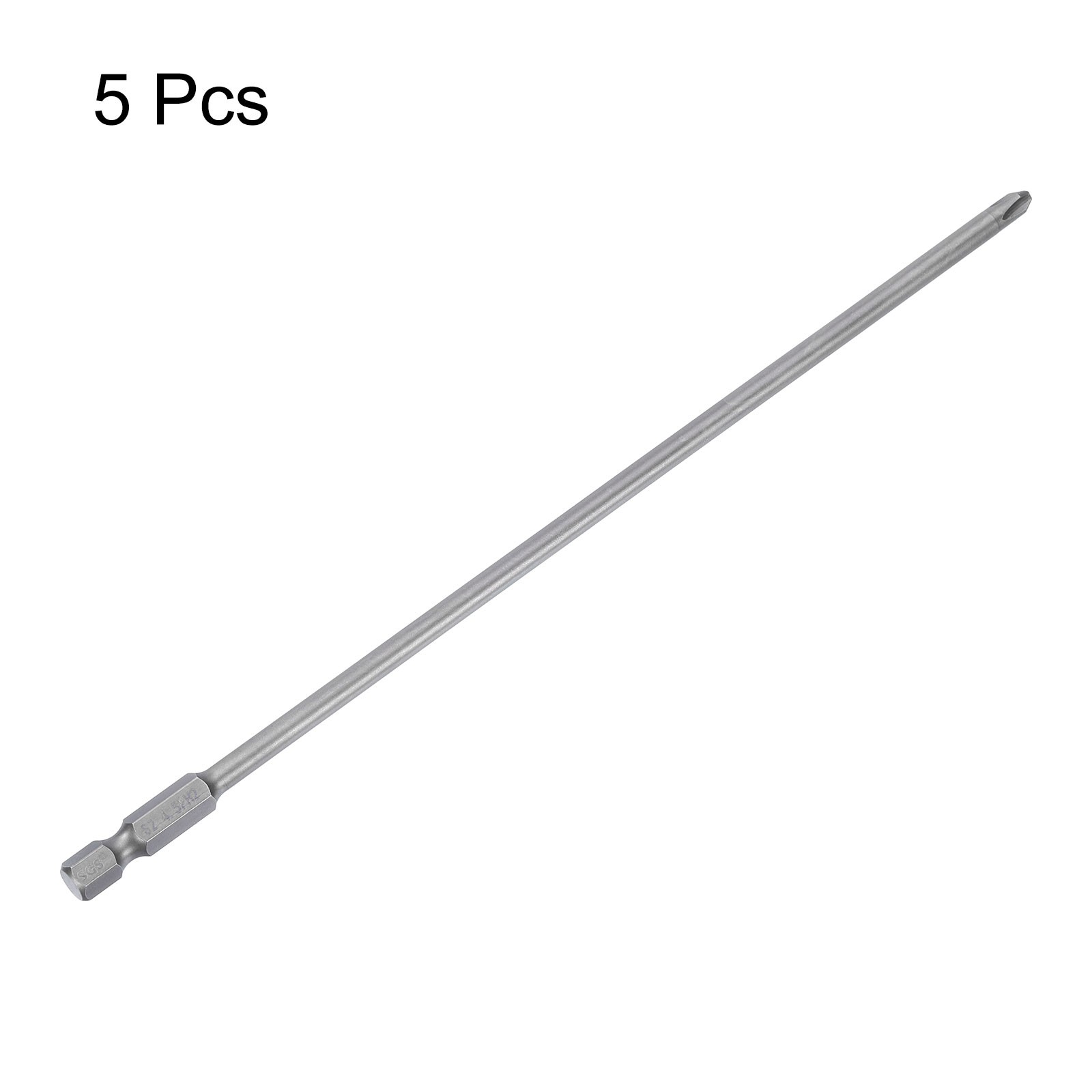 5pcs Magnetic Phillips Screwdriver Bit PH2 1/4″ Hex Shank 200mm Long 4.5mm Rod