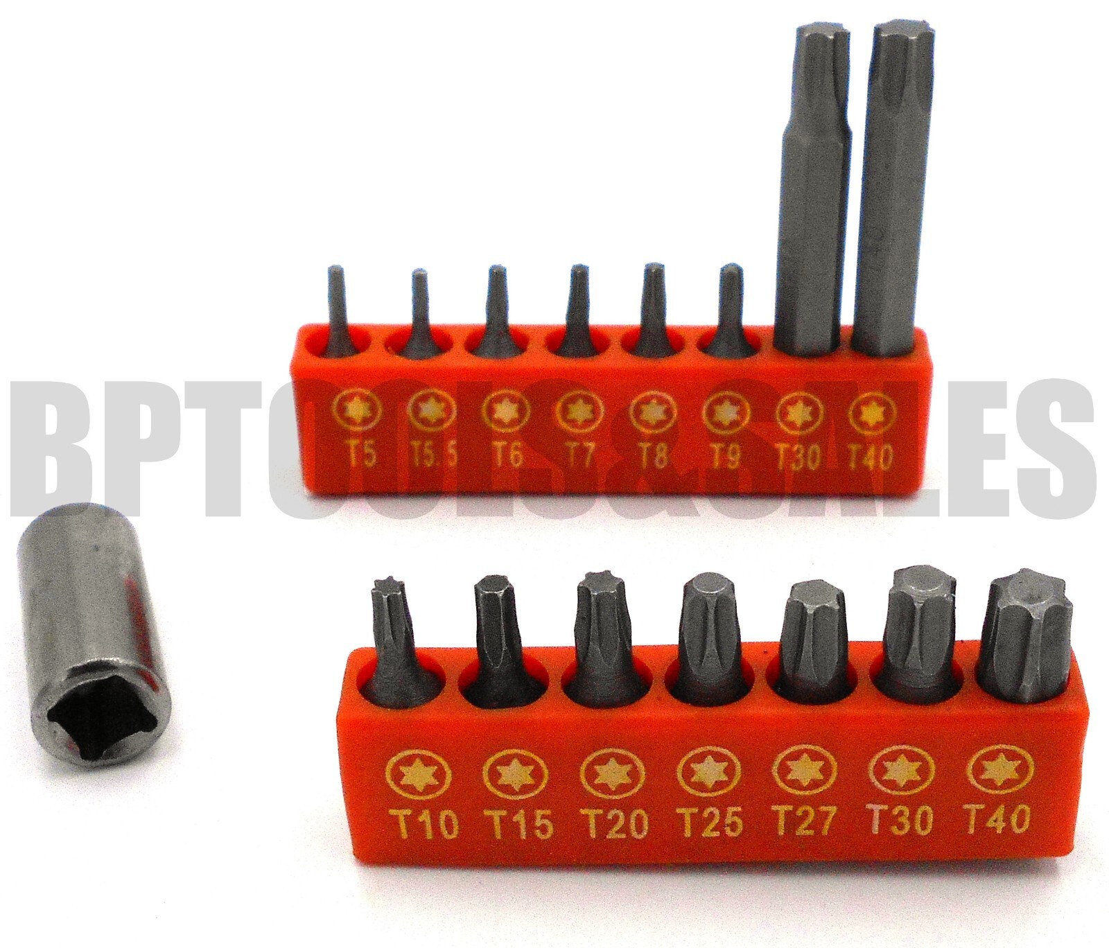 16pc Hardened Tip Security Star Torx Bit Set T5 T6 T7 T8 T10 T15 T20 T25 T30 T40