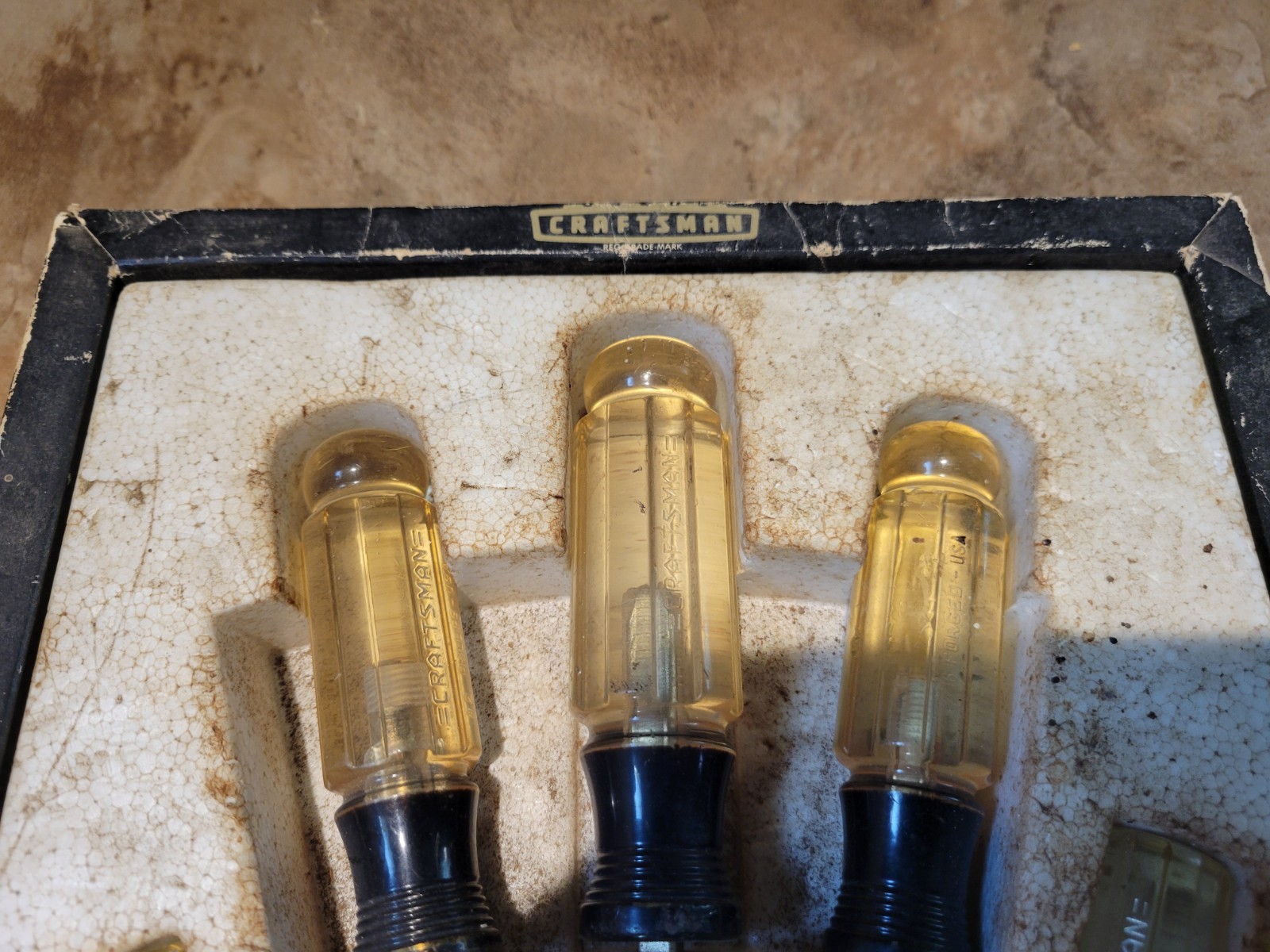 Craftsman 7 Piece Screwdriver Set Gold-Plated 41087 Hard To Find
