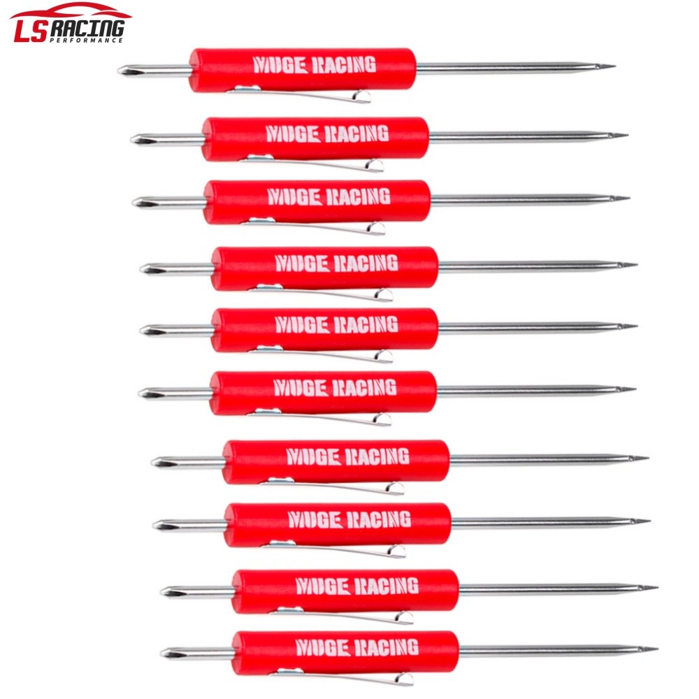 10x Red Mini Pocket Screwdriver Phillips & Flat Head Tip with Magnet and Clip