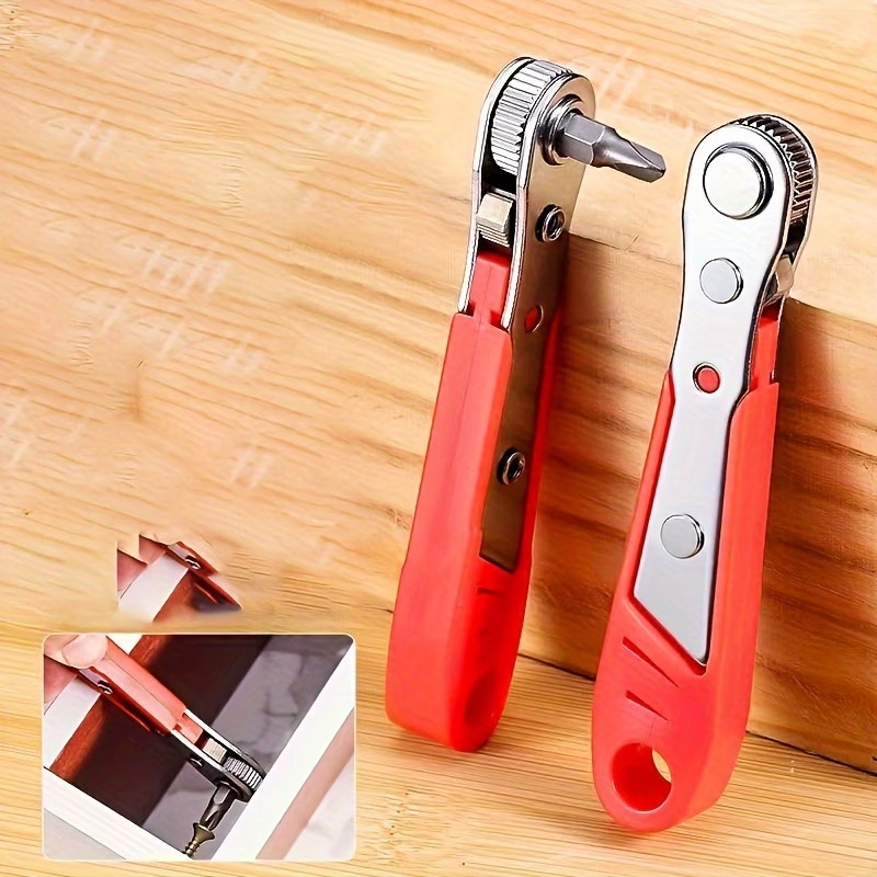 36-Tooth Mini Ratchet Screwdriver Set w/L-Shaped Wrench – Steel Multi-Bit Tools