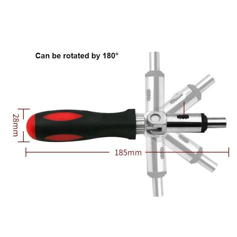 Multi-function Ratchet Screwdriver Angle Variable 0-180 Degrees Can Be Turned