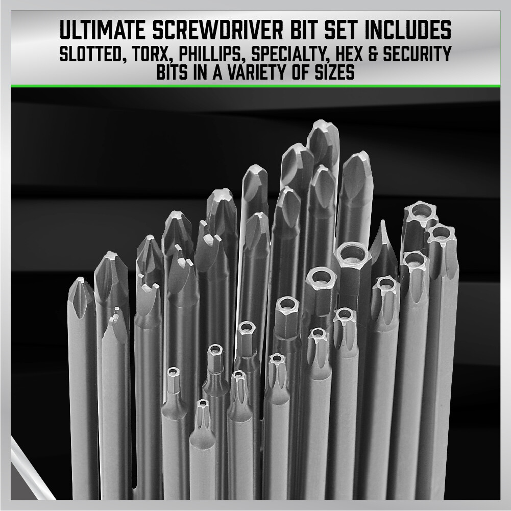 32pc Extra Long Security Bit Set Tamper Proof Torx Star 6 In 1/4″ Shank w Holder