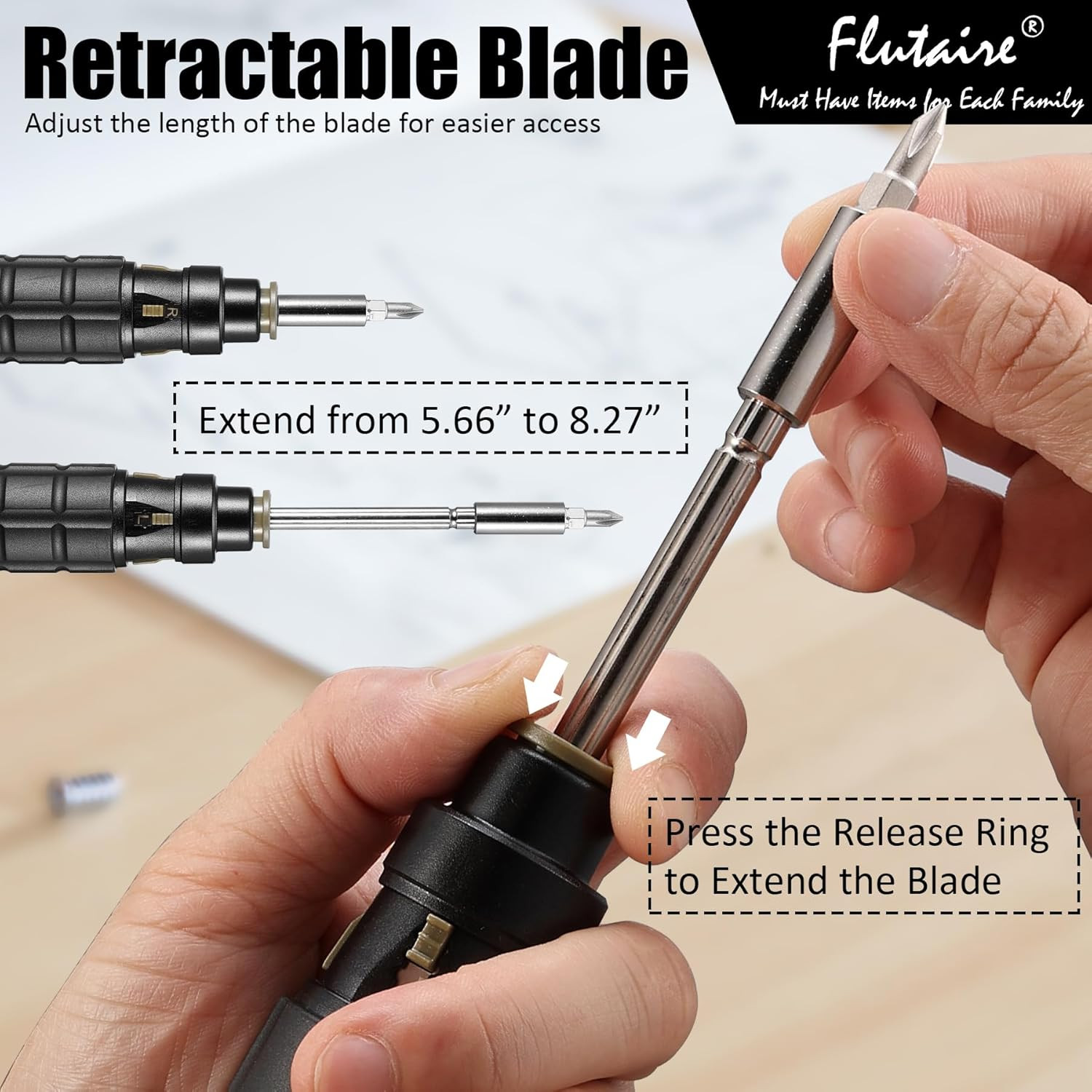 10-in-1 Magnetic Ratcheting Screwdriver Set with Nut Driver and Bits