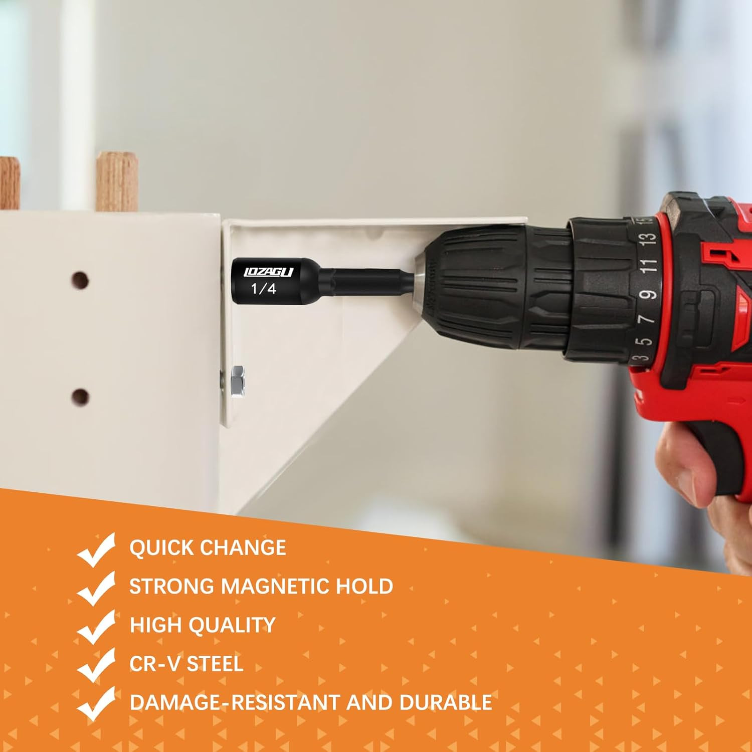 17PCS Magnetic Nut Driver Set | SAE and Metric | Premium Impact Power Hex Nut Dr