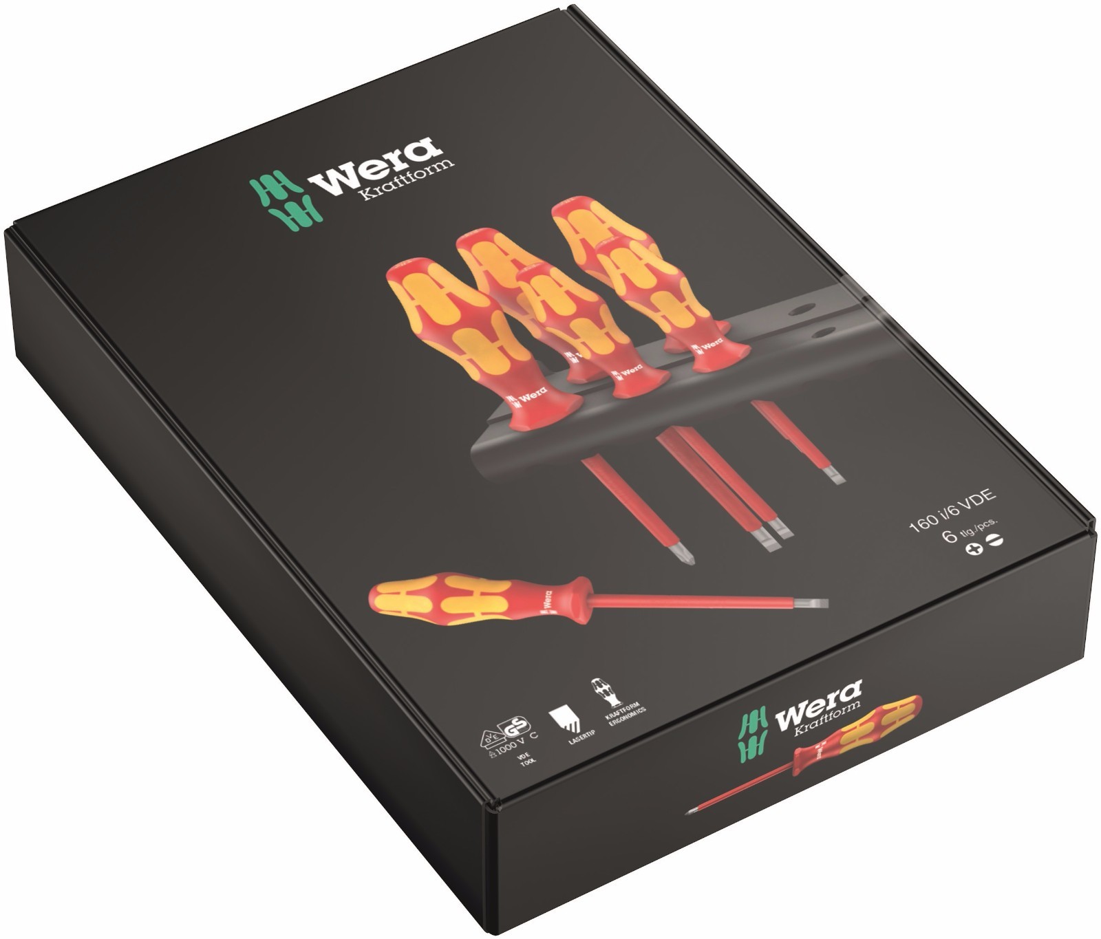 Wera 160 i/6 Kraftform Plus Series 100 VDE Insulated Screwdriver Set 05006145001