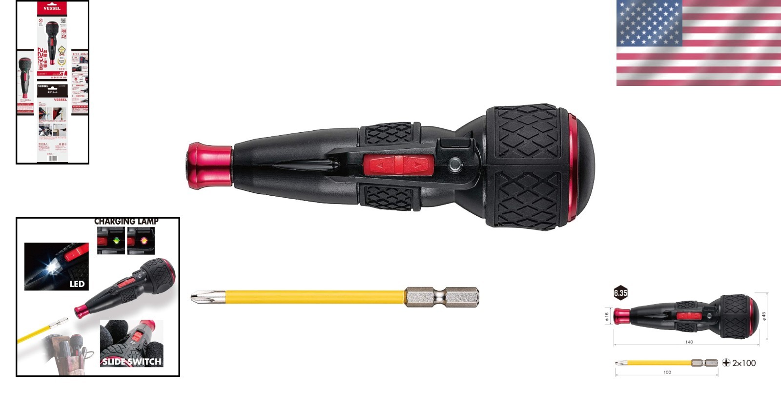 Powerful Electric Ball Grip Driver – 800mAh Battery, Black