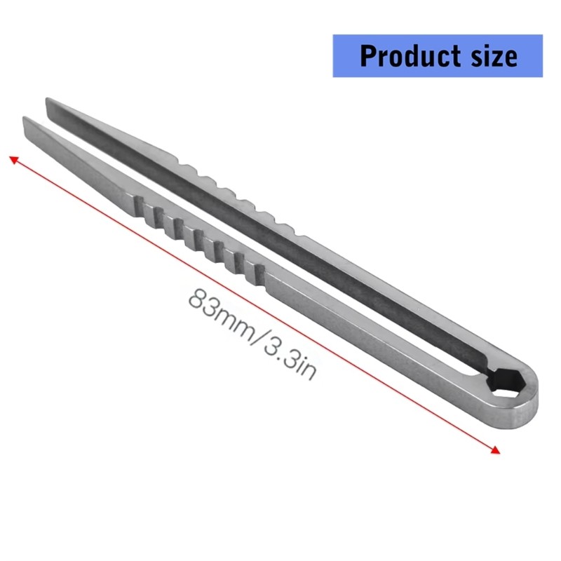 Compact Tweezers Survival Clip For Outdoor Camping Everyday Practical Tasks