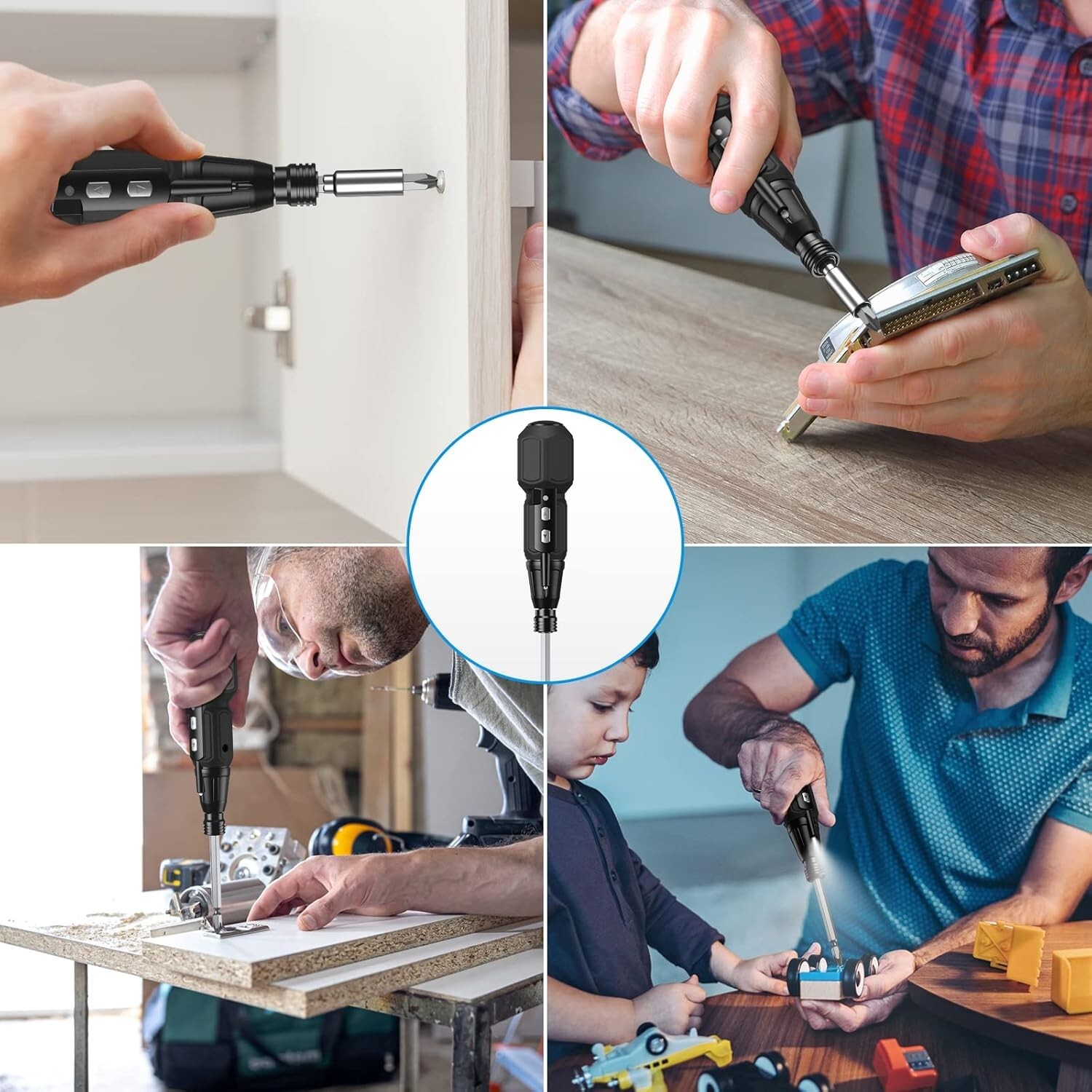 AMIR Cordless Power Screwdriver Rechargeable Electric Screwdriver Sets Portab…