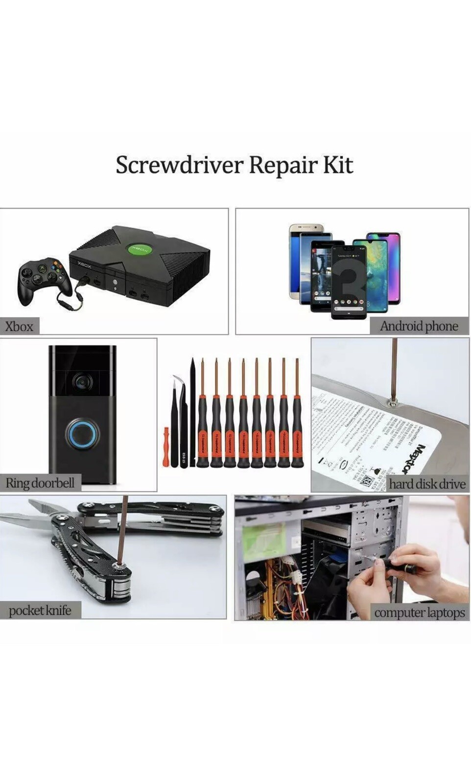Screwdriver tool set Pocket Folding Knife Kit for TACTICAL Security Star Screws