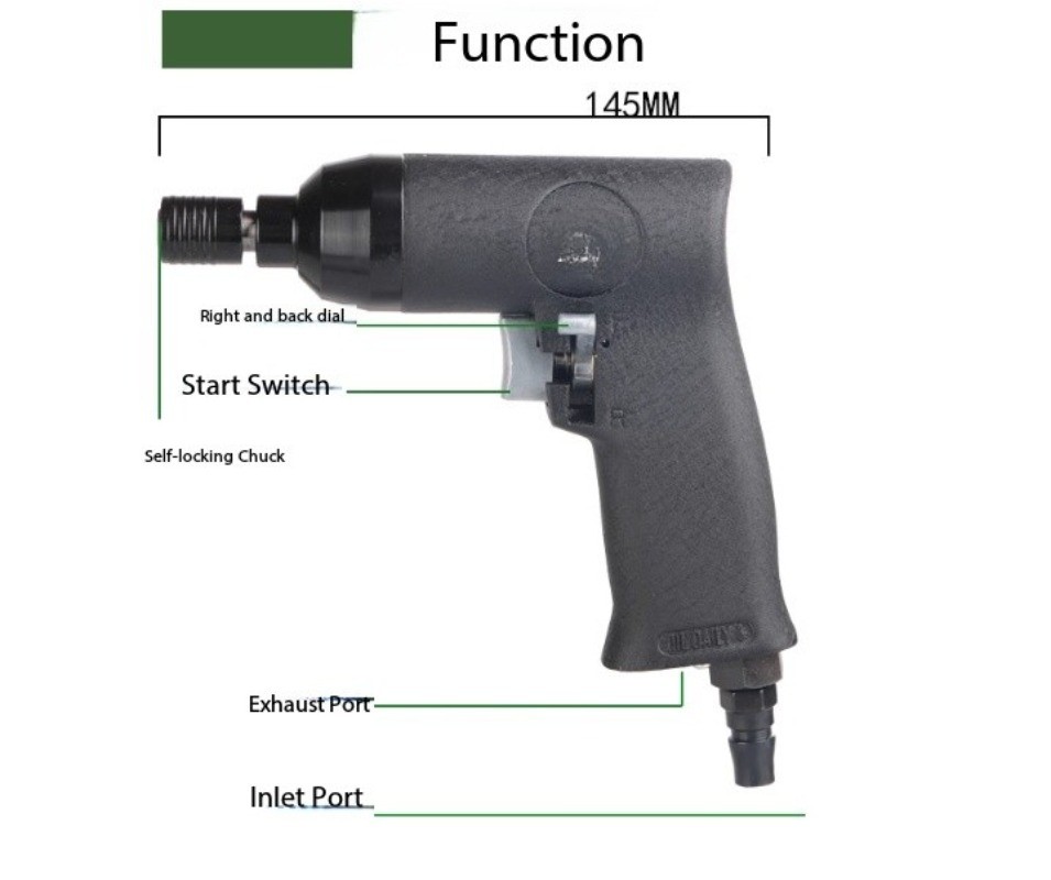 Pneumatic Screwdriver Industrial-Grade Gun-Type Woodworking Tool Screwdriver Bit