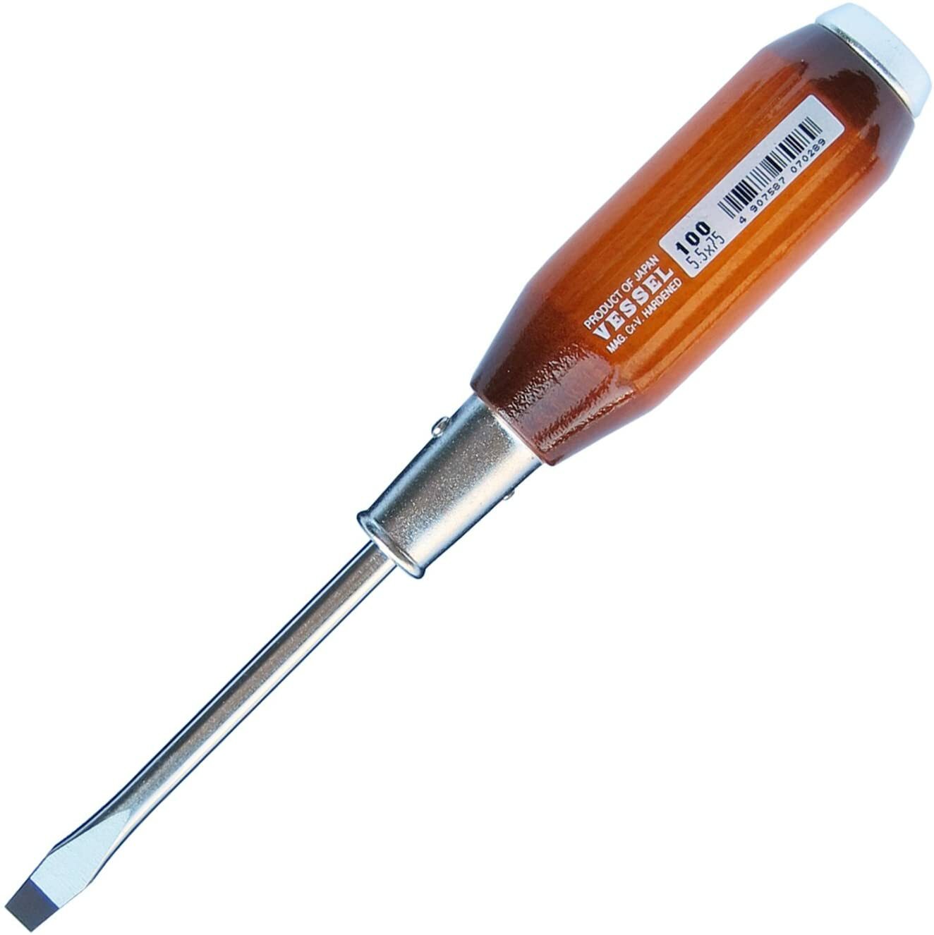 VESSEL 100 Phillips flat screwdriver 6-piece set penetrating wooden handle Japan