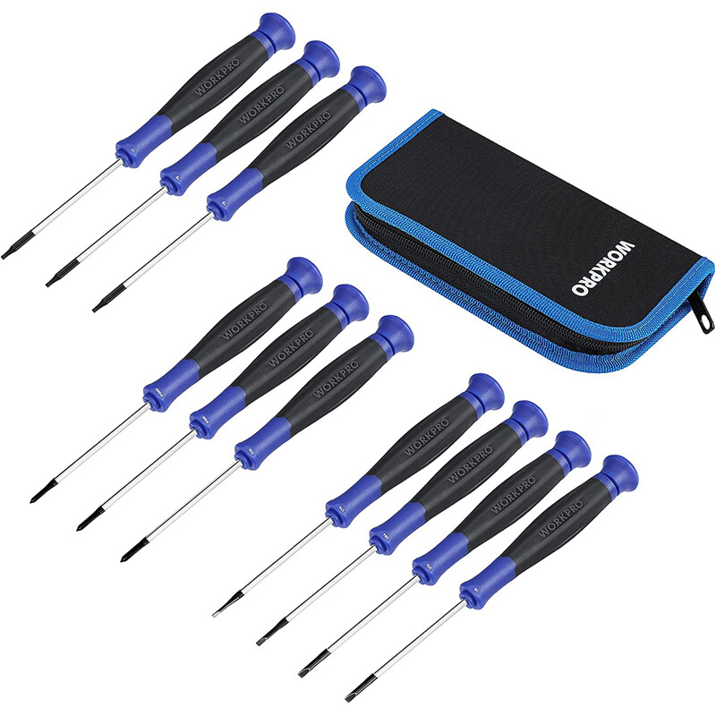 WORKPRO 10PCS Precision Screwdriver Set Phillips Slotted Torx Star Screwdrivers