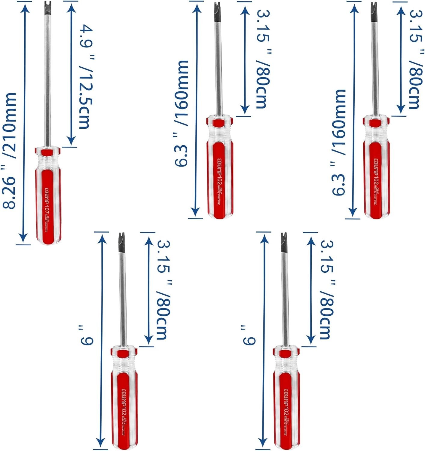 5 Pcs Magnetic Spanner Screwdriver Set, U-Type 5pcs U-shaped screwdriver