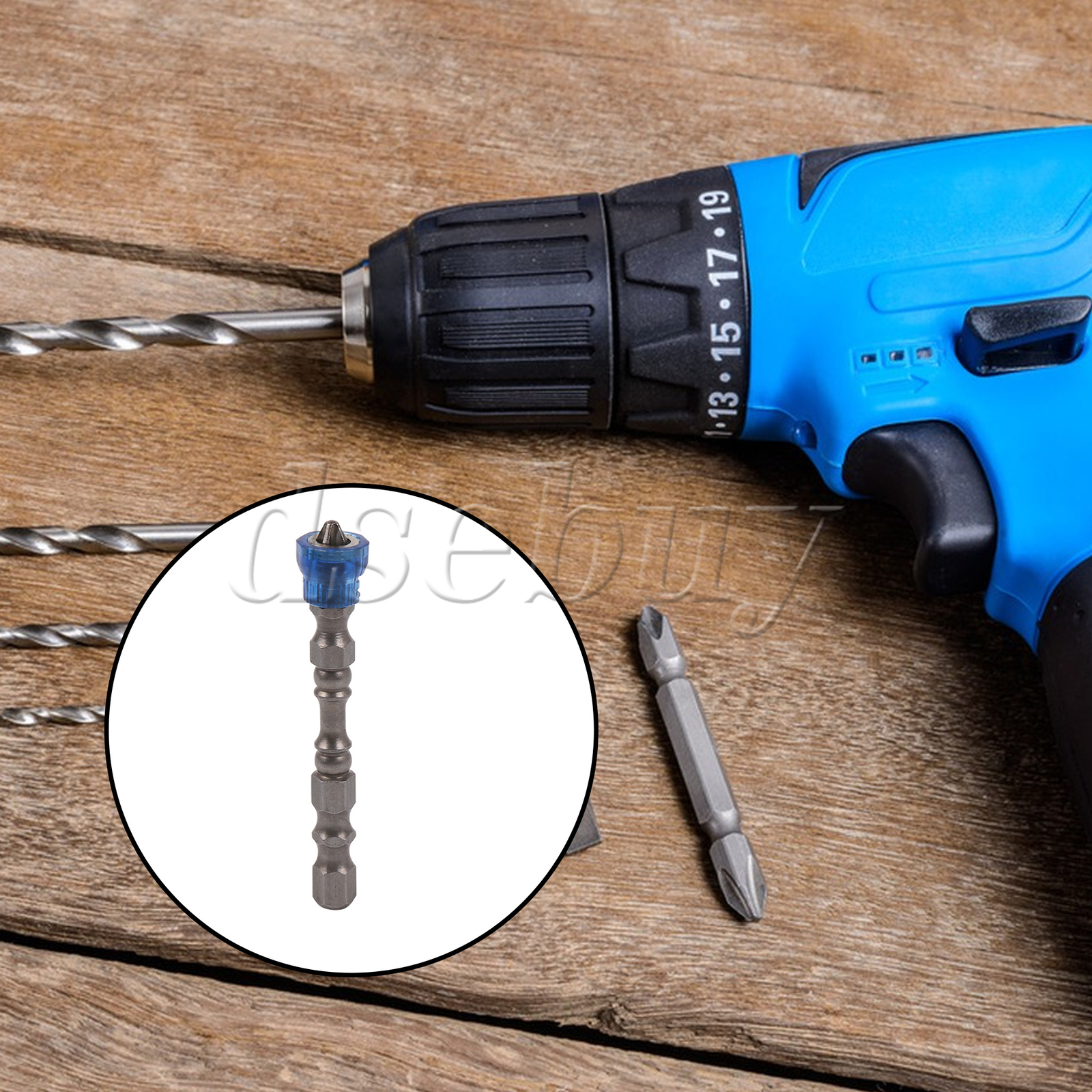 25pcs Magnetic Collar Design Chrome Steel Screwdriver Bit 1/4 Inch Hex Shank