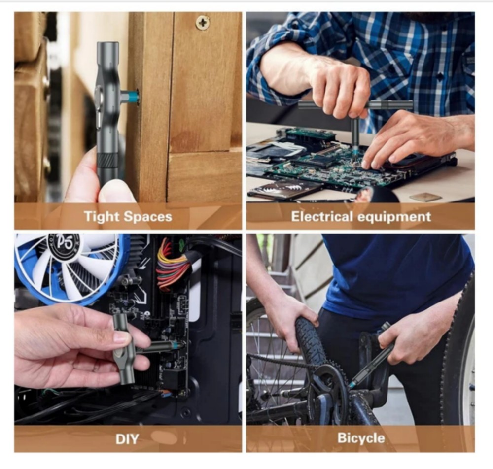 25Pcs 24 in 1 Multifunction Screwdriver Head Set Household Repair Ratchet Wrench