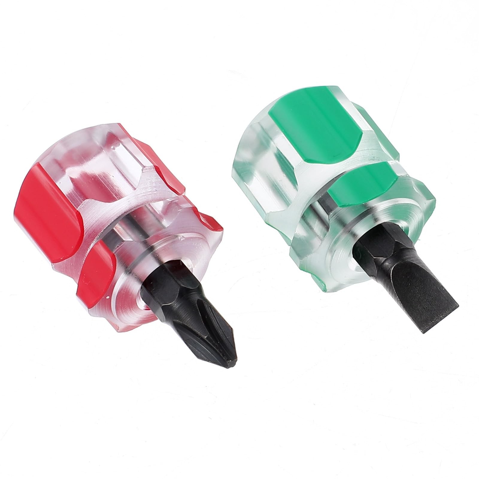 Mabor 4Pcs Stubby Screwdriver Mini Short Sewing Machine Red and Green