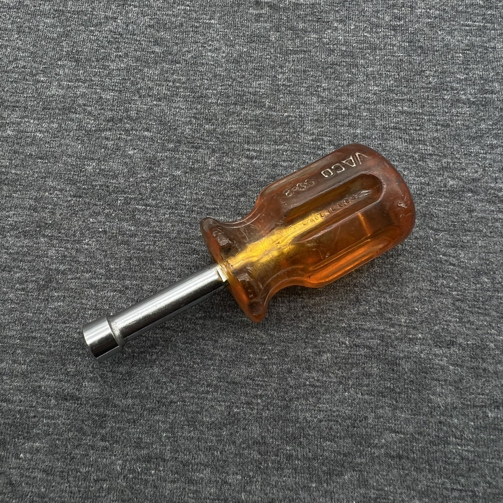 VACO Tools 1/4” Stubby Nut Driver 4 Inches Long SS8 Yellow Handle USA