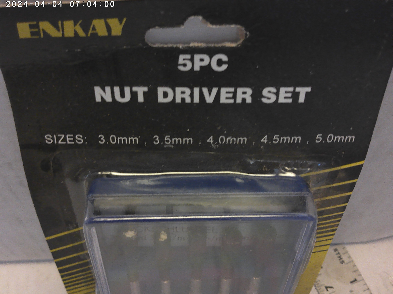 1990’s vintage 5 pc mini nut driver set all metal NEW old stock (China)